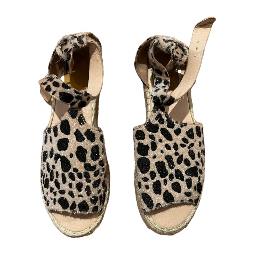 Cheetah print espadrille sandals